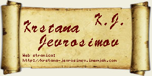 Krstana Jevrosimov vizit kartica